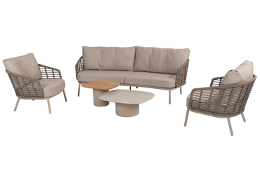 Puglia loungeset incl. tafeltje, 4 Seasons Outdoor, tuincentrumoutlet.com