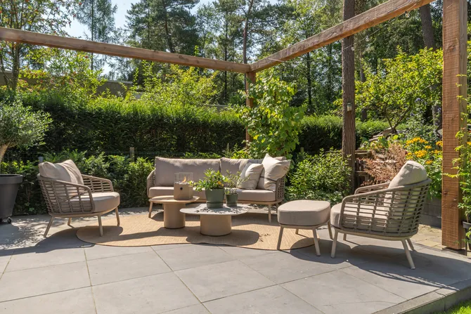 Puglia loungeset incl. voetenbank sfeer, 4 Seasons Outdoor, tuincentrumoutlet.com