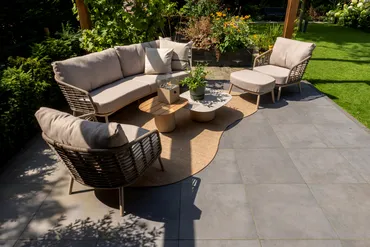 Puglia loungestoel incl. voetenbank sfeer, 4 Seasons Outdoor, tuincentrumoutlet.com