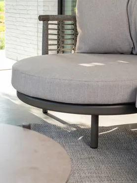 Puglia modulaire set terre: 2-zits bank, arm links + chaise longue, arm rechts - afbeelding 6