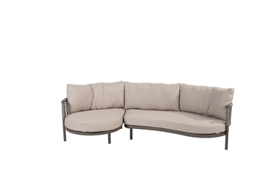 Puglia modulaire set terre: 2-zits bank, arm links + chaise longue, arm rechts - afbeelding 2