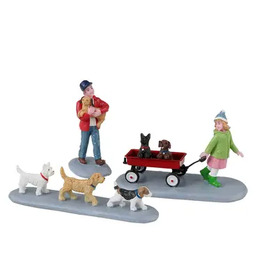 Puppy parade Set van 3 Lemax General Collection 2023