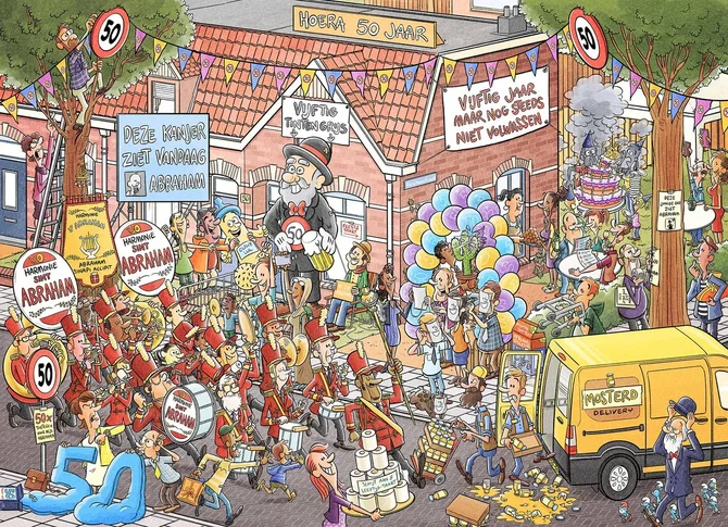 Puzzel hoera ik zie abraham 1000 - afbeelding 3