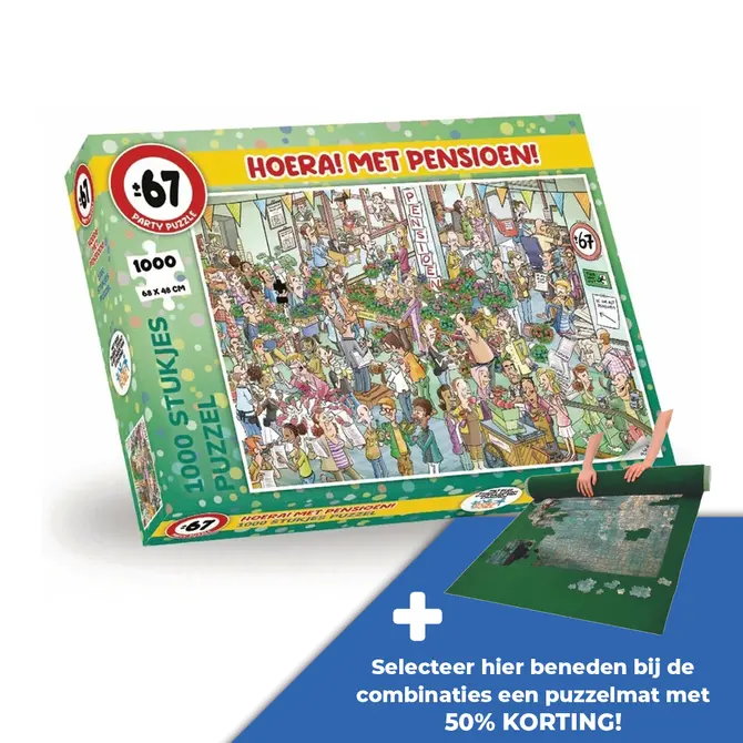 Puzzel hoera met pensioen 1000 - afbeelding 1