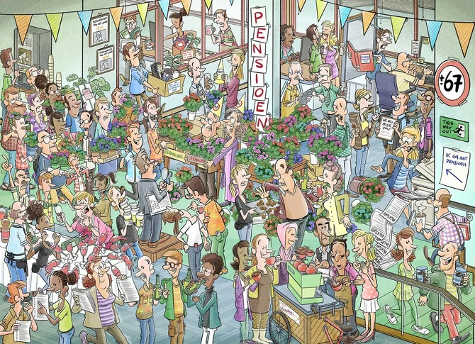 Puzzel hoera met pensioen 1000 - afbeelding 3