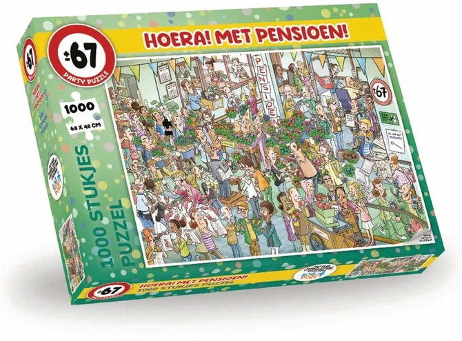 Puzzel hoera met pensioen 1000 - afbeelding 1
