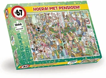 Puzzel hoera met pensioen 1000 - afbeelding 1