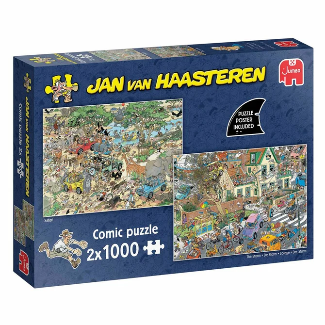 Puzzel jvh safari & storm 2x1000 - afbeelding 1