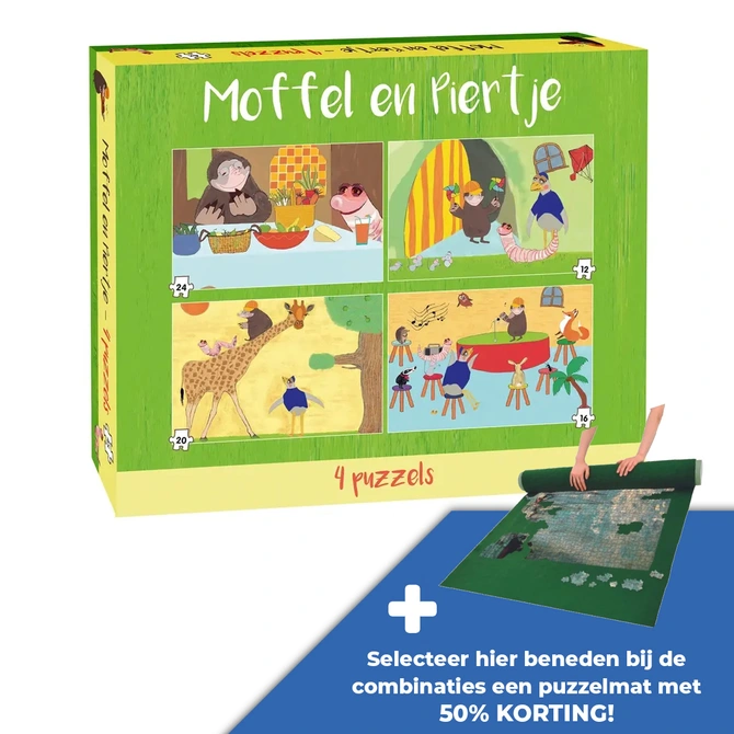 Puzzel moffel&piertje 4 in 1 - afbeelding 1