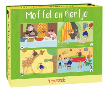 Puzzel moffel&piertje 4 in 1 - afbeelding 1