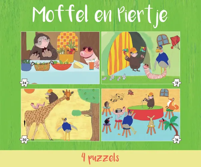 Puzzel moffel&piertje 4 in 1 - afbeelding 3
