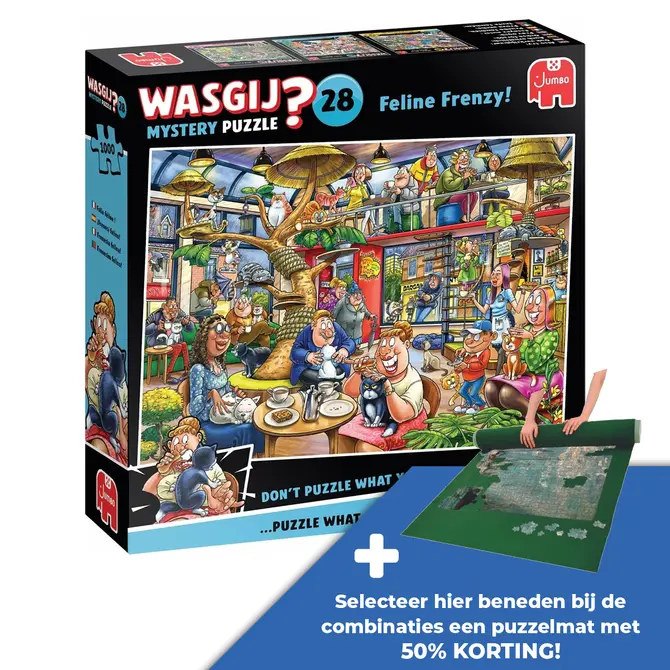 Puzzel wasgij kat en m 1000 02.25 - afbeelding 1