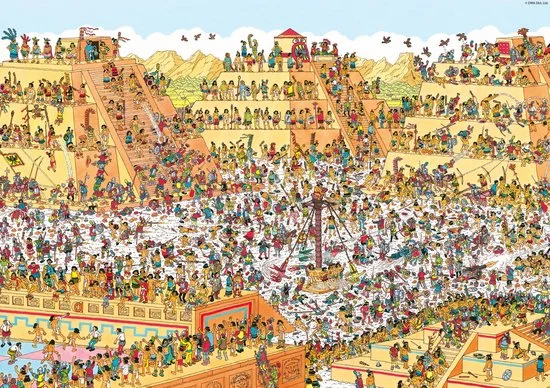 Puzzel wheres wally aztecs 1000st - afbeelding 3