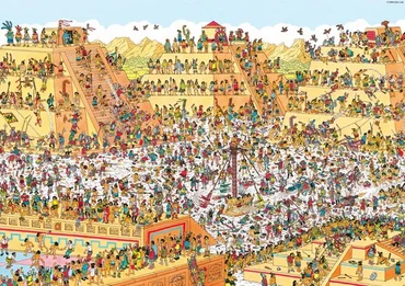 Puzzel wheres wally aztecs 1000st - afbeelding 2