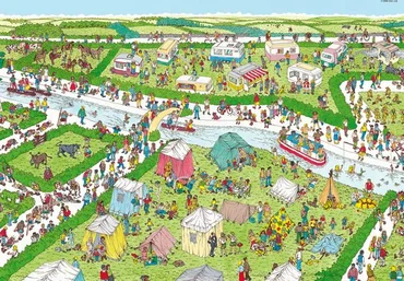 Puzzel wheres wally campsite 1000st - afbeelding 2