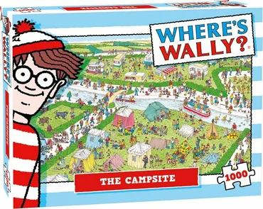 Puzzel wheres wally campsite 1000st - afbeelding 1