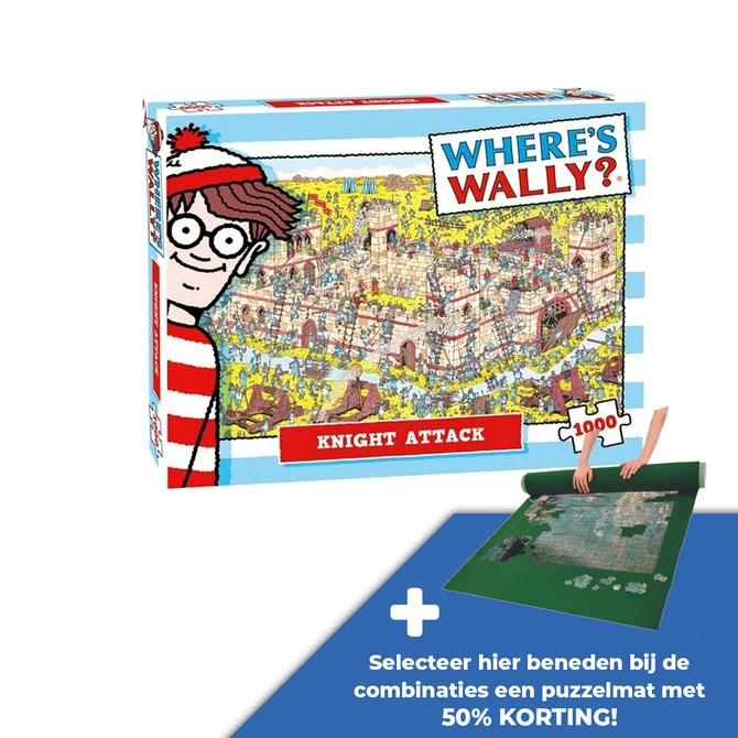 Puzzel wheres wally knight 1000st - afbeelding 1