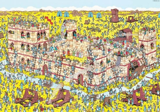Puzzel wheres wally knight 1000st - afbeelding 3