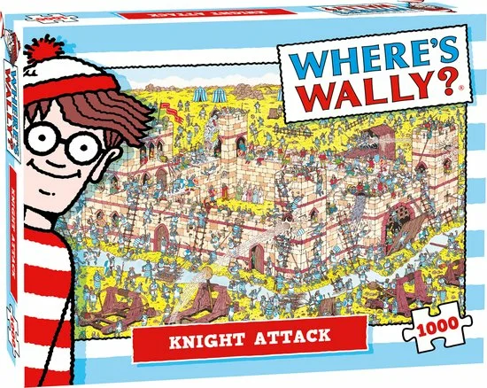 Puzzel wheres wally knight 1000st - afbeelding 1