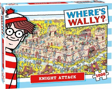 Puzzel wheres wally knight 1000st - afbeelding 1