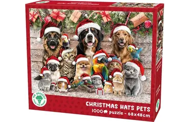 Puzzel xms christmas hats pets, Plenty Gifts, tuincentrumoutlet.com