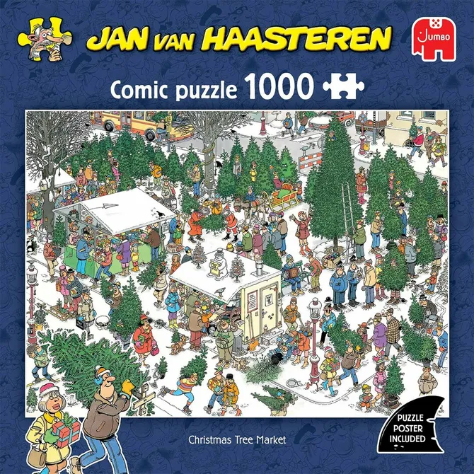 Puzzel xms jvh cms tree market 1000st voor, Jan van Haasteren, tuincentrumoutlet.com