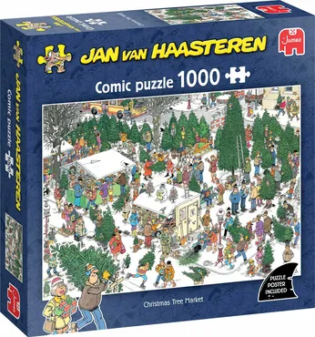 Puzzel xms jvh cms tree market 1000st, Jan van Haasteren, tuincentrumoutlet.com