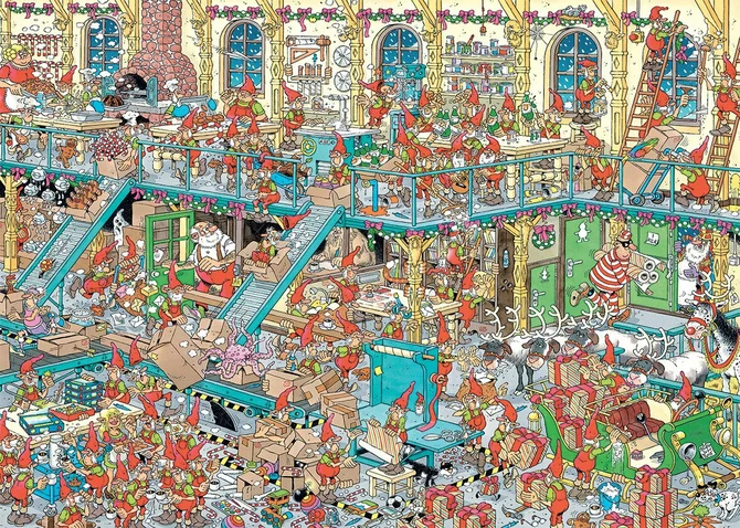 Puzzel xms jvh santas factory 1000 - afbeelding 3