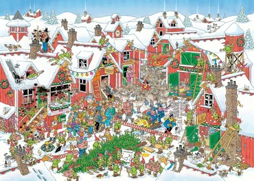 Puzzel xms jvh santas village 1000 - afbeelding 2