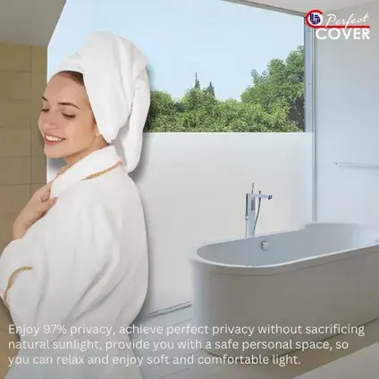 Raamfolie Anti-Inkijk Statisch Melkglas – Zonwerend & Isolerend – 120x300 cm privacy, verbo, tuincentrumoutlet.com
