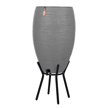 Rain barrel Rib 130L grijs, Capi Europe, tuincentrumoutlet