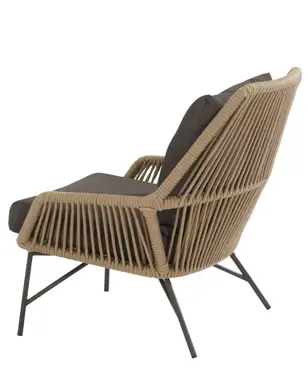 Ramblas living chair Taupe with 2 cushions www.tuinmeubels.nl