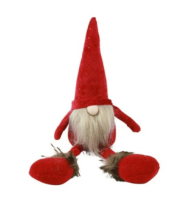Randzitter kabouter Tomte S rood - tuincentrumoutlet.com
