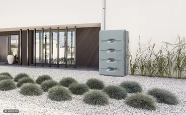 Regenton Aqua Wall 400 liter grijs sfeer, Vita, tuincentrumoutlet.com