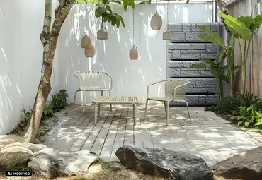 Regenton Gubo Wall Stone 400 liter grijs sfeer, Vita, tuincentrumoutlet.com