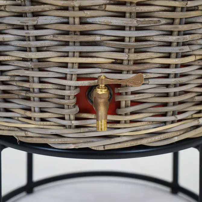 Regenton rotan 200l d70h125cm boven, Van der Leeden, tuincentrumoutlet.com