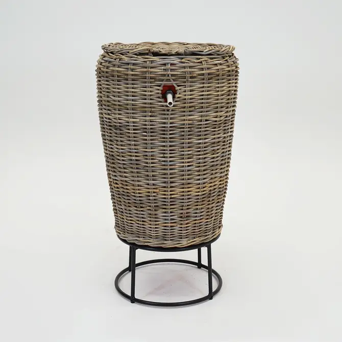Regenton rotan 200l d70h125cm buisje, Van der Leeden, tuincentrumoutlet.com