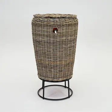 Regenton rotan 200l d70h125cm buisje, Van der Leeden, tuincentrumoutlet.com