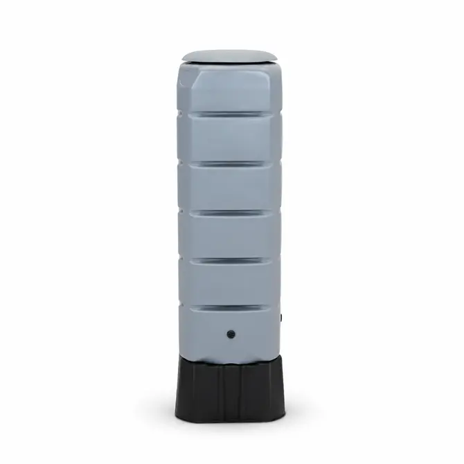 Regenton Tenso 120 liter grijs zijkant, Vita tuinmeubelen, tuincentrumoutlet.com
