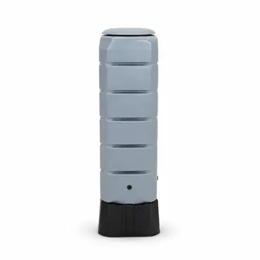 Regenton Tenso 120 liter grijs zijkant, Vita tuinmeubelen, tuincentrumoutlet.com