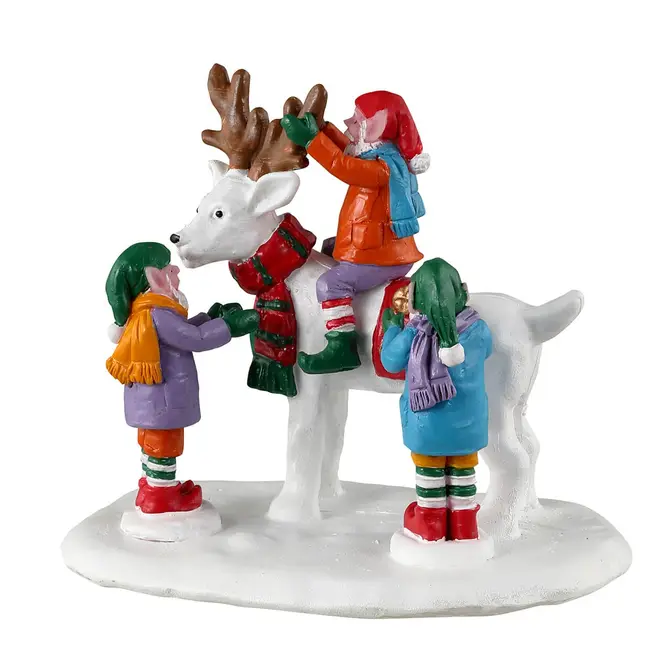 Reindeer snowman, Lemax Europe, tuincentrumoutlet