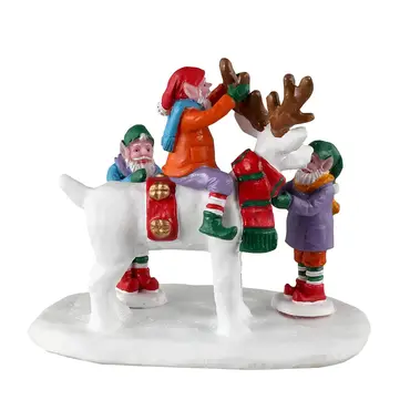 Reindeer snowman achter, Lemax Europe, tuincentrumoutlet