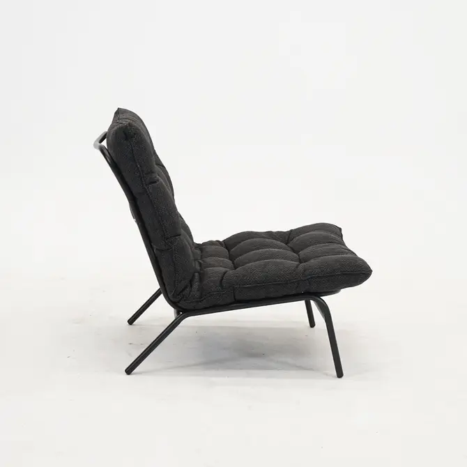 Relax stoel zenzi zwart zijkant, Lesli Living, tuincentrumoutlet.com