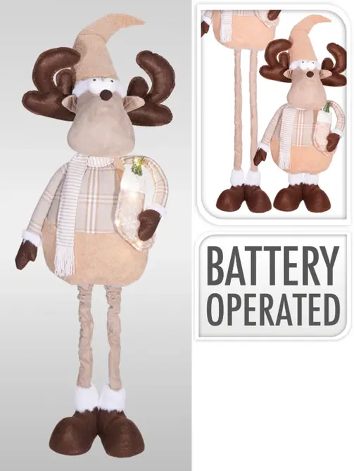 RENDIER 190CM LED LICHT BRUIN, Koopman, tuincentrumoutlet.com