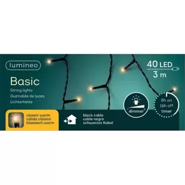 Rice led bu l3m zwart klassiek warm, Lumineo, tuincentrumoutlet