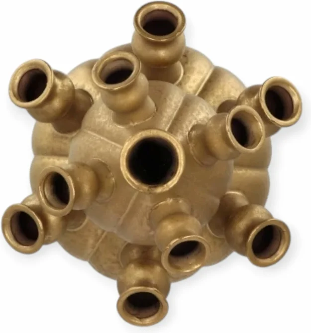 ROTTERDAM GOLD VASE SET TULIP 25X25X36CM NM - afbeelding 2