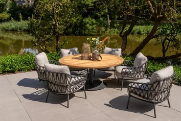 Saba tafel Ø160x69cm met 6 Calpi stoelen - afbeelding 6