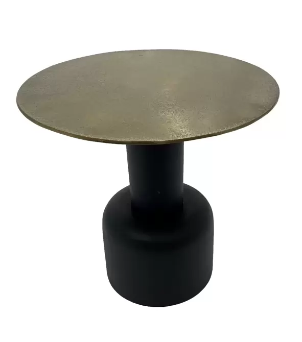 salontafel rond antique goud met mat zwart alu 40x40x40cm, Moods, www.tuincentrumoutlet.com