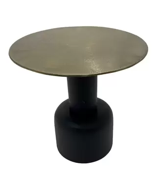 salontafel rond antique goud met mat zwart alu 40x40x40cm, Moods, www.tuincentrumoutlet.com