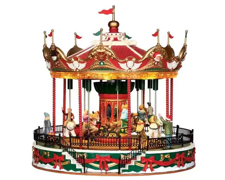 Santa carousel, Lemax, tuincentrumoutlet